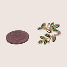 Load image into Gallery viewer, Emerald Leaf Ring