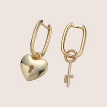 Load image into Gallery viewer, Lock & Key Earrings