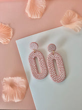 Load image into Gallery viewer, Polka Dot Oval Dangles