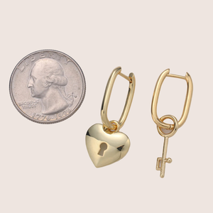 Lock & Key Earrings